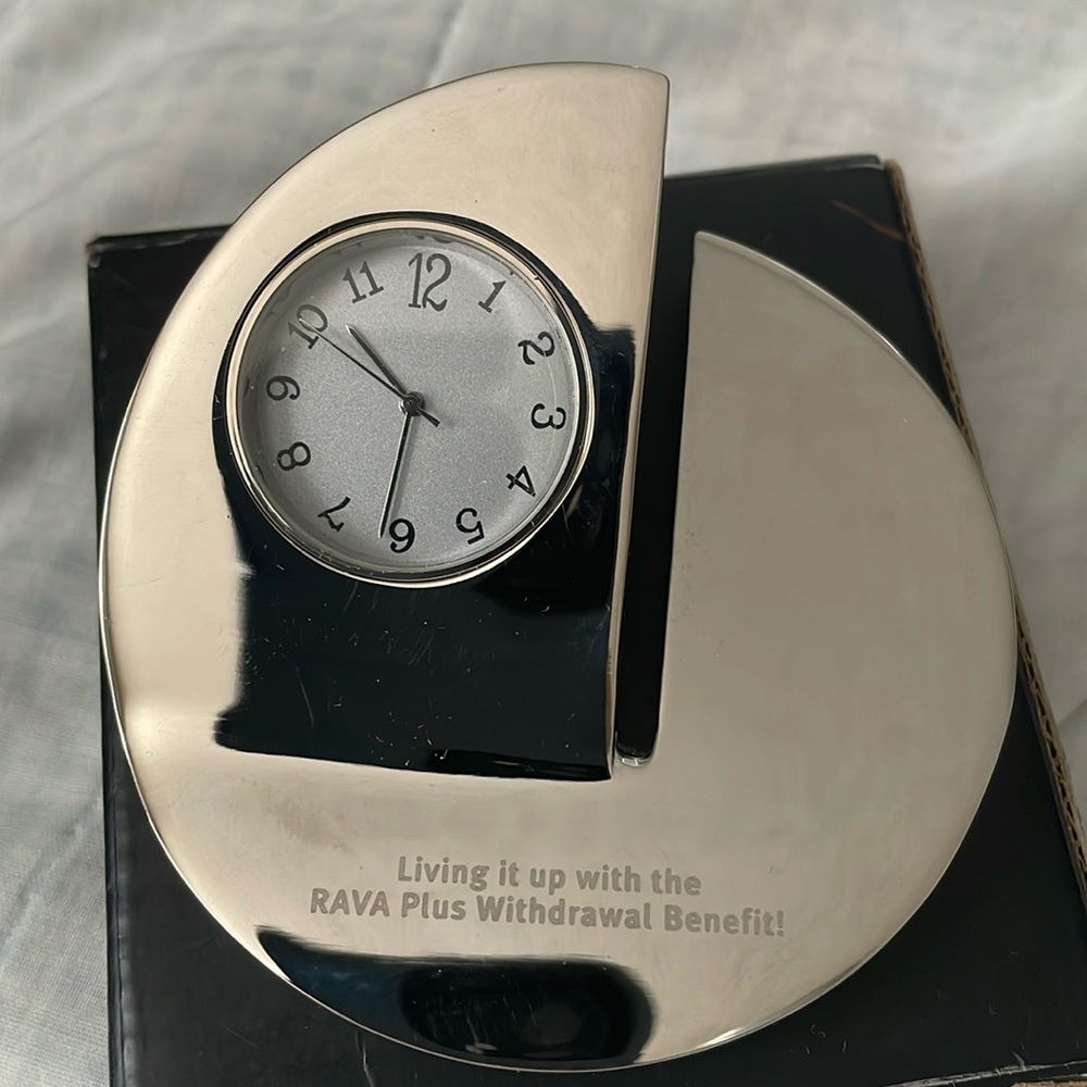 VintagePewter Luna Desk Clock